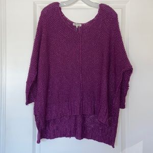 Purple High-low Sweater